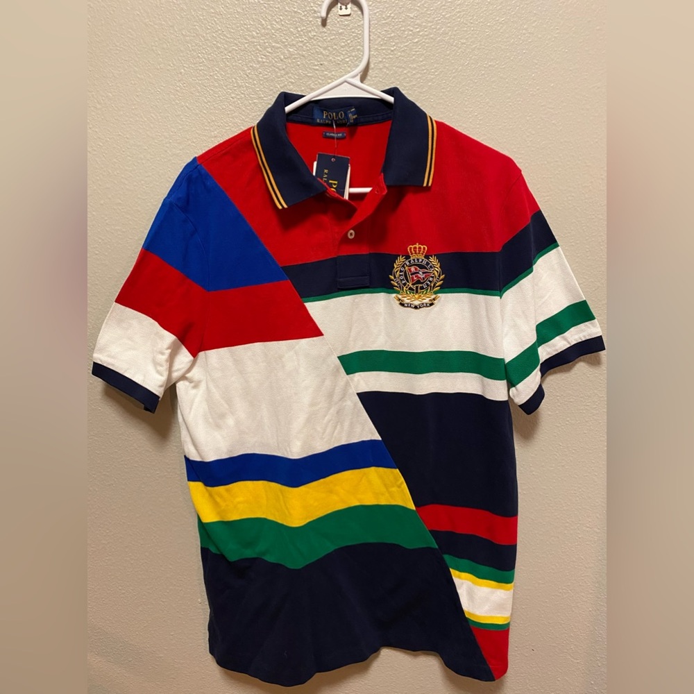 New Ralph Lauren Rare Multi-color New York men's polo
